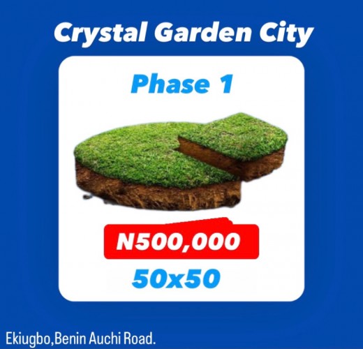 50x50 PLOT. Phase 1 Crystal Garden City Estate.