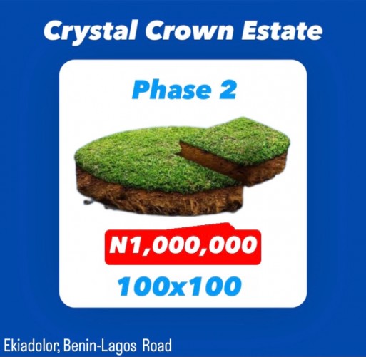 100x100 PLOT. Phase 2 Crystal  Crown Estate.