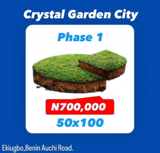 50x100 PLOT. Phase 1 Crystal Garden City Estate.