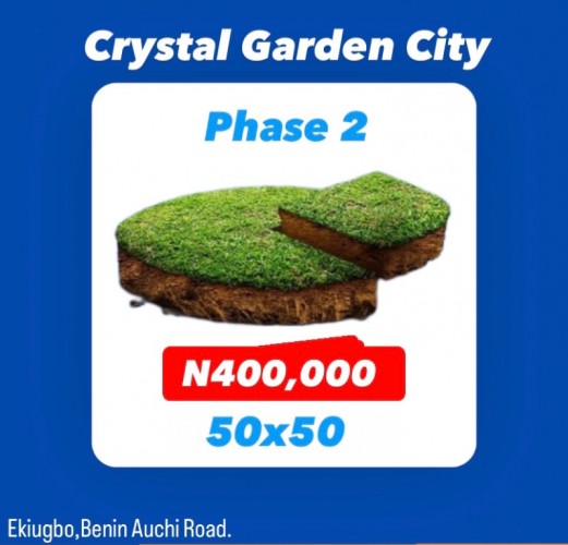50x50 PLOT. Phase 2 Crystal Garden City Estate.