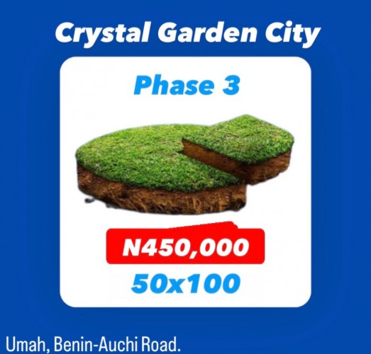 50x100 PLOT. Phase 3 Crystal Garden City Estate.
